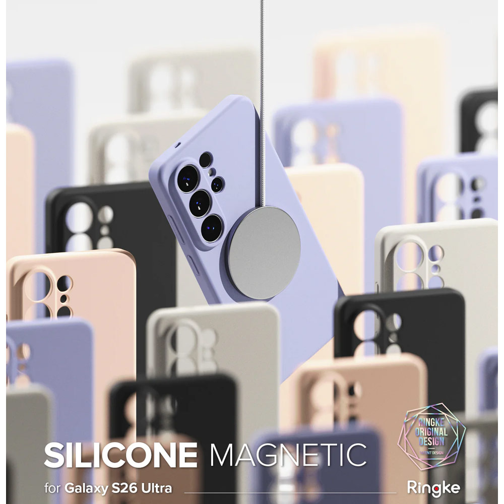 Picture of Samsung Galaxy S26 Ultra Case | Ringke Silicone Magnetic Soft Protection Case for Samsung Galaxy S26 Ultra (Stone)