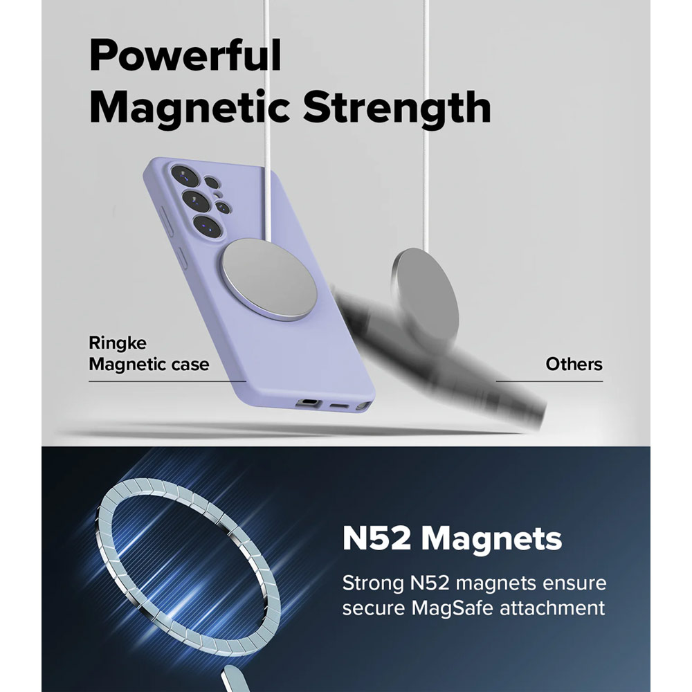 Picture of Samsung Galaxy S26 Ultra Case | Ringke Silicone Magnetic Soft Protection Case for Samsung Galaxy S26 Ultra (Lavender)