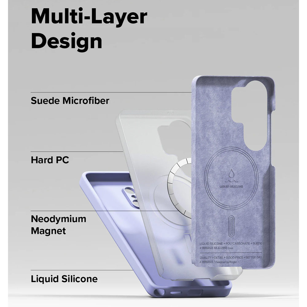 Picture of Samsung Galaxy S26 Ultra Case | Ringke Silicone Magnetic Soft Protection Case for Samsung Galaxy S26 Ultra (Lavender)