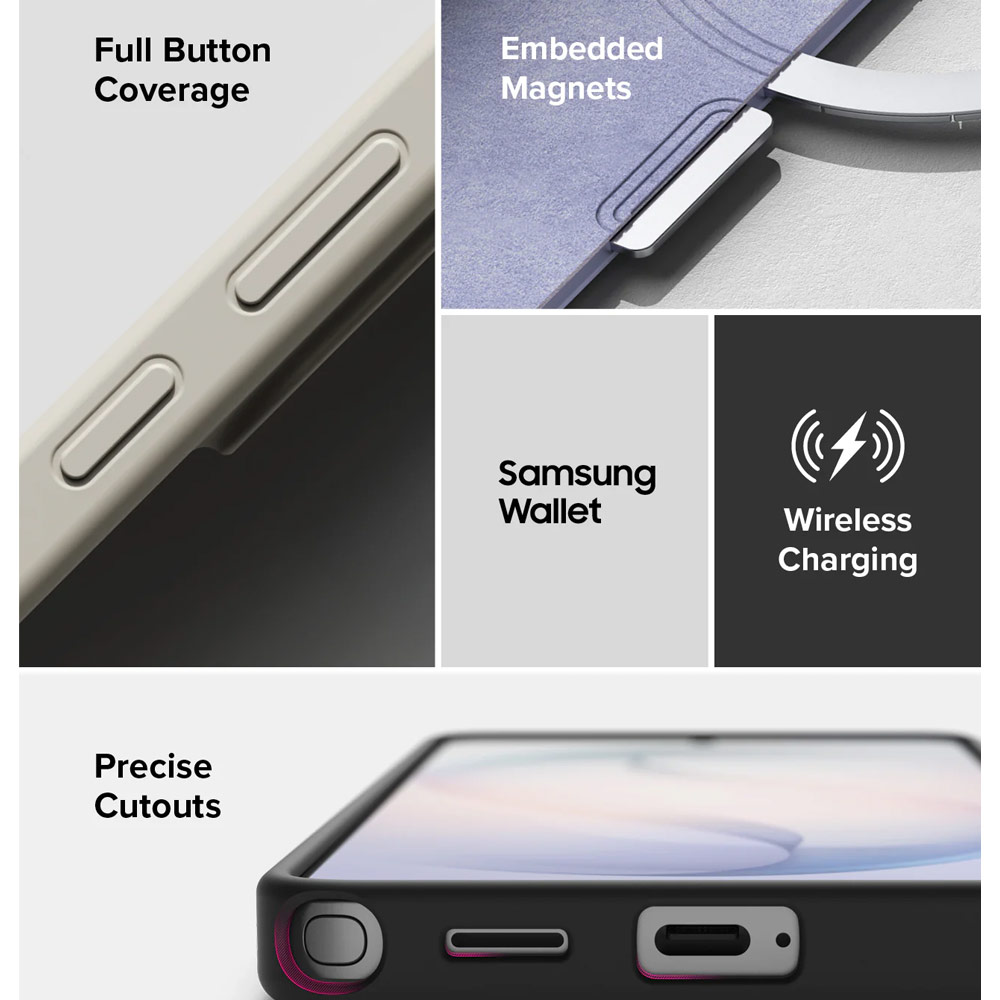 Picture of Samsung Galaxy S26 Case | Ringke Silicone Magnetic Soft Protection Case for Samsung Galaxy S26 (Stone)