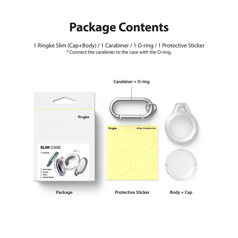 Picture of Apple Air Tag Case | Ringke Slim Case Slim and Lightweight Case for Airtag (Purple)