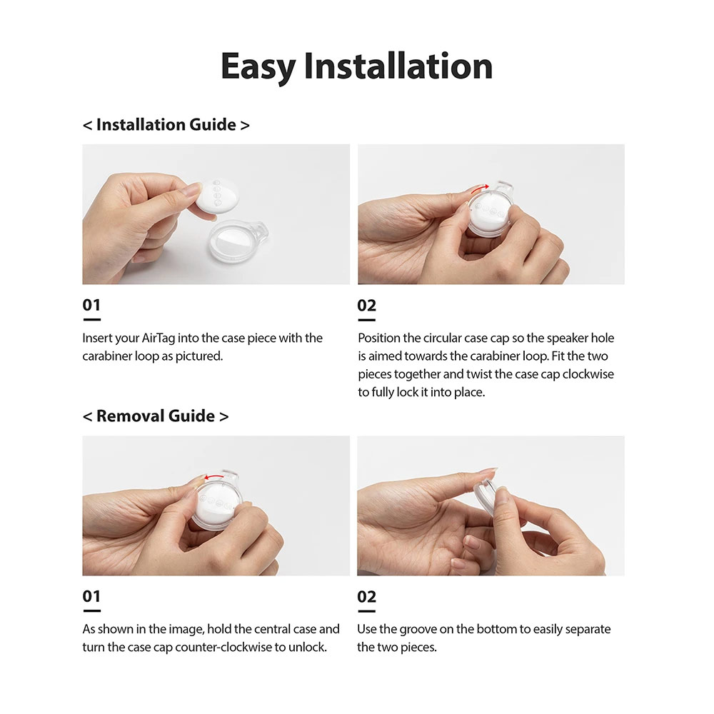 Picture of Apple Air Tag Case | Ringke Slim Case Slim and Lightweight Case for Airtag (Purple)