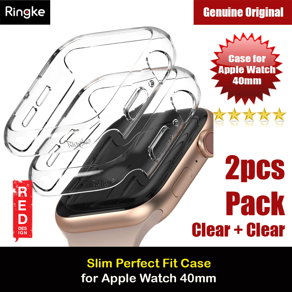 Picture of Ringke Slim Perfect Fit Case for Apple Watch Series 4 5 6 SE 40mm  (2 PACK with Clear) Apple Watch 40mm- Apple Watch 40mm Cases, Apple Watch 40mm Covers, iPad Cases and a wide selection of Apple Watch 40mm Accessories in Malaysia, Sabah, Sarawak and Singapore 