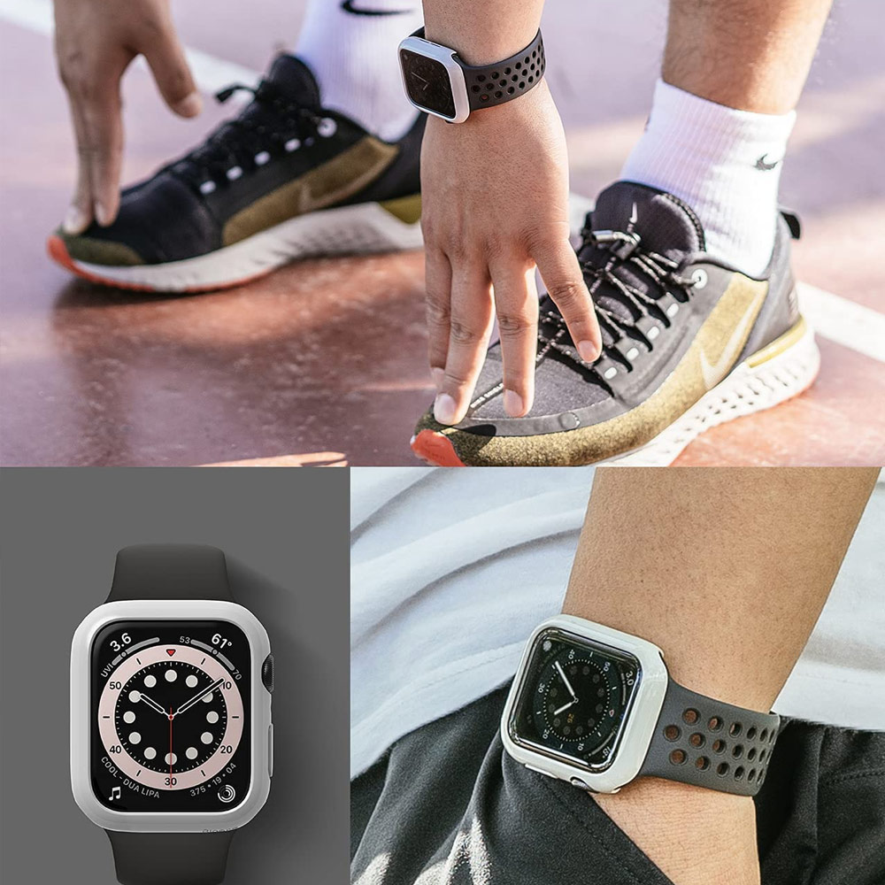 Picture of Apple Watch 44mm Case | Ringke Slim Perfect Fit Case for Apple Watch Series 4 5 6 SE 44mm  (2 PACK with Clear and Light Gray)