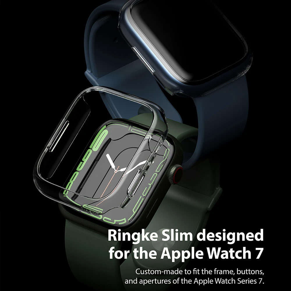 Picture of Apple Watch 45mm Case | Ringke Slim Perfect Fit Case for Apple Watch Series 7 8 9 45mm  (2 PACK Clear)