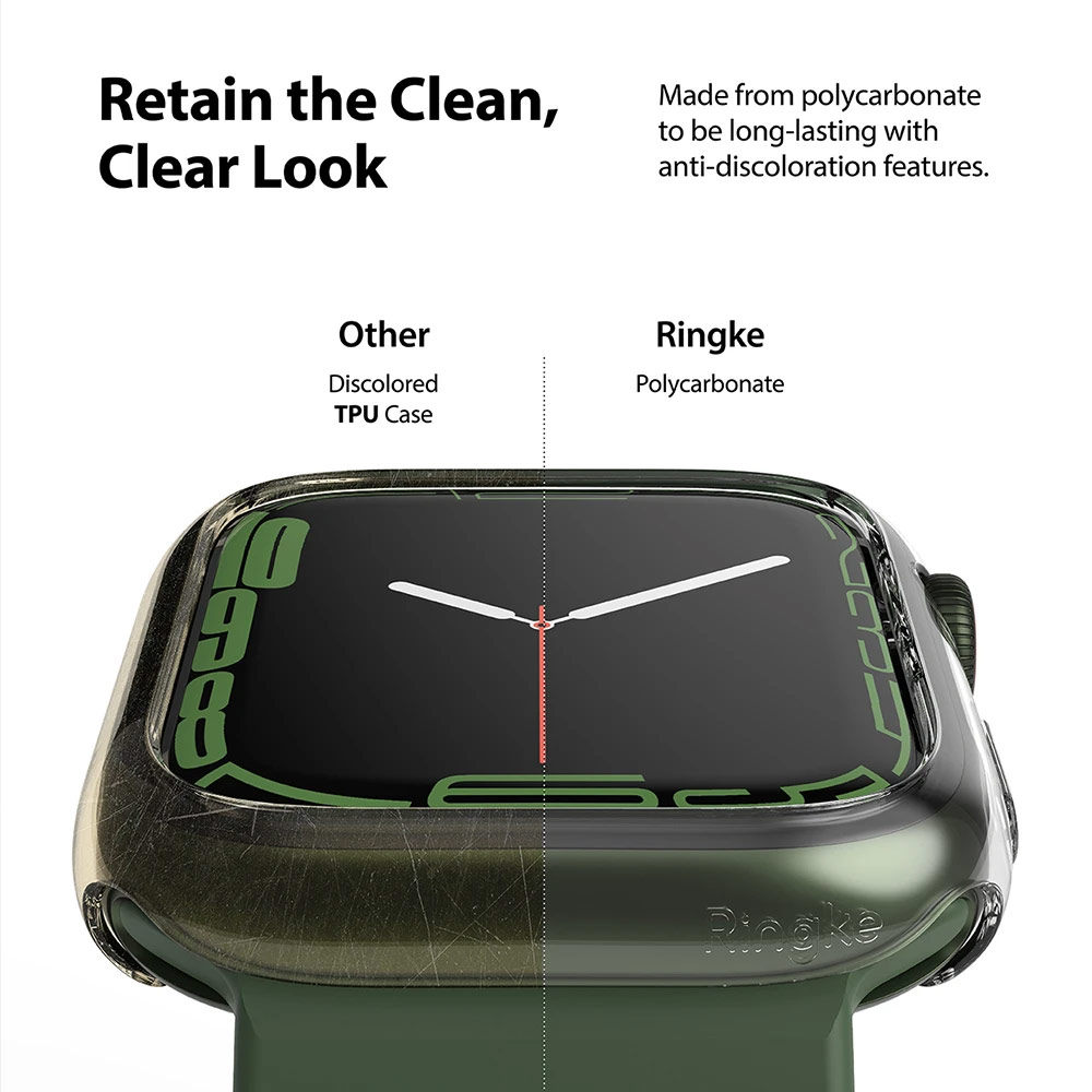 Picture of Apple Watch 45mm Case | Ringke Slim Perfect Fit Case for Apple Watch Series 7 8 9 45mm  (2 PACK Clear)