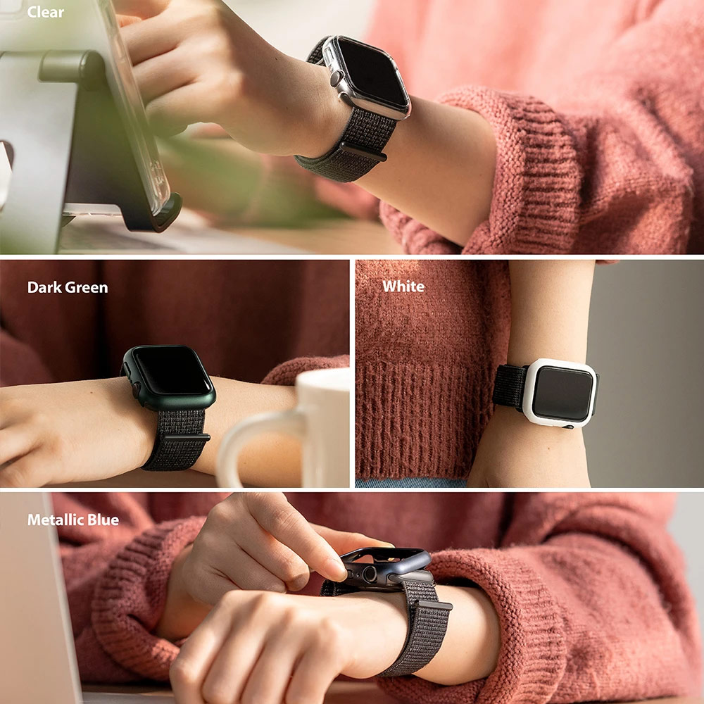 Picture of Apple Watch 45mm Case | Ringke Slim Perfect Fit Case for Apple Watch Series 7 8 9 45mm  (2 PACK Clear)
