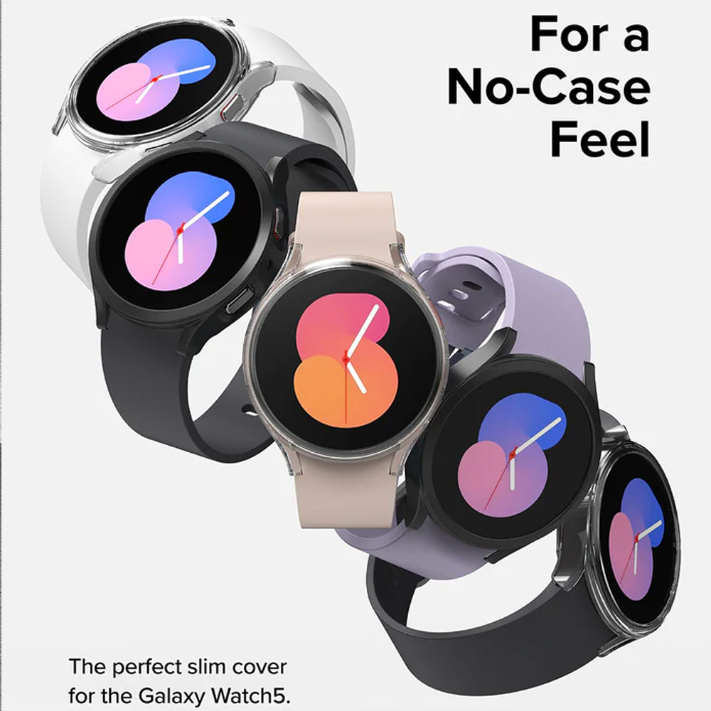 Picture of Samsung Galaxy Watch 5 44mm Case | Ringke Slim Case Durable PC Protection Case for Samsung Galaxy Watch 5 Series 44mm (Dark Chrome)
