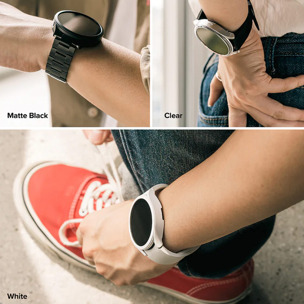 Picture of Samsung Galaxy Watch 5 44mm Case | Ringke Slim Case Durable PC Protection Case for Samsung Galaxy Watch 5 Series 44mm (Dark Chrome)