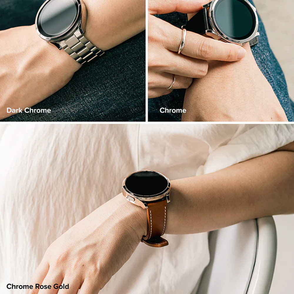 Picture of Samsung Galaxy Watch 5 44mm Case | Ringke Slim Case Durable PC Protection Case for Samsung Galaxy Watch 5 Series 44mm (Dark Chrome)