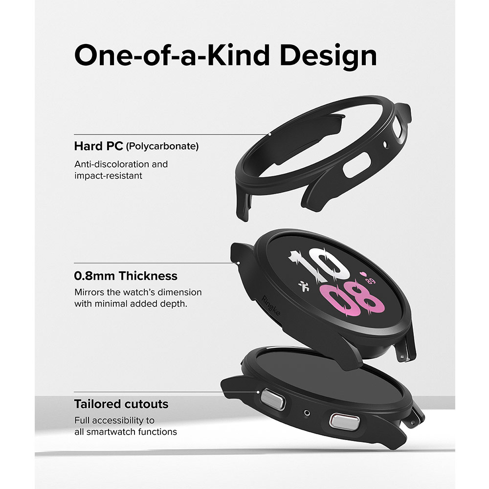 Picture of Samsung Galaxy Watch 5 44mm Case | Ringke Slim Case Durable PC Protection Case for Samsung Galaxy Watch 5 Series 44mm (Matte Black)