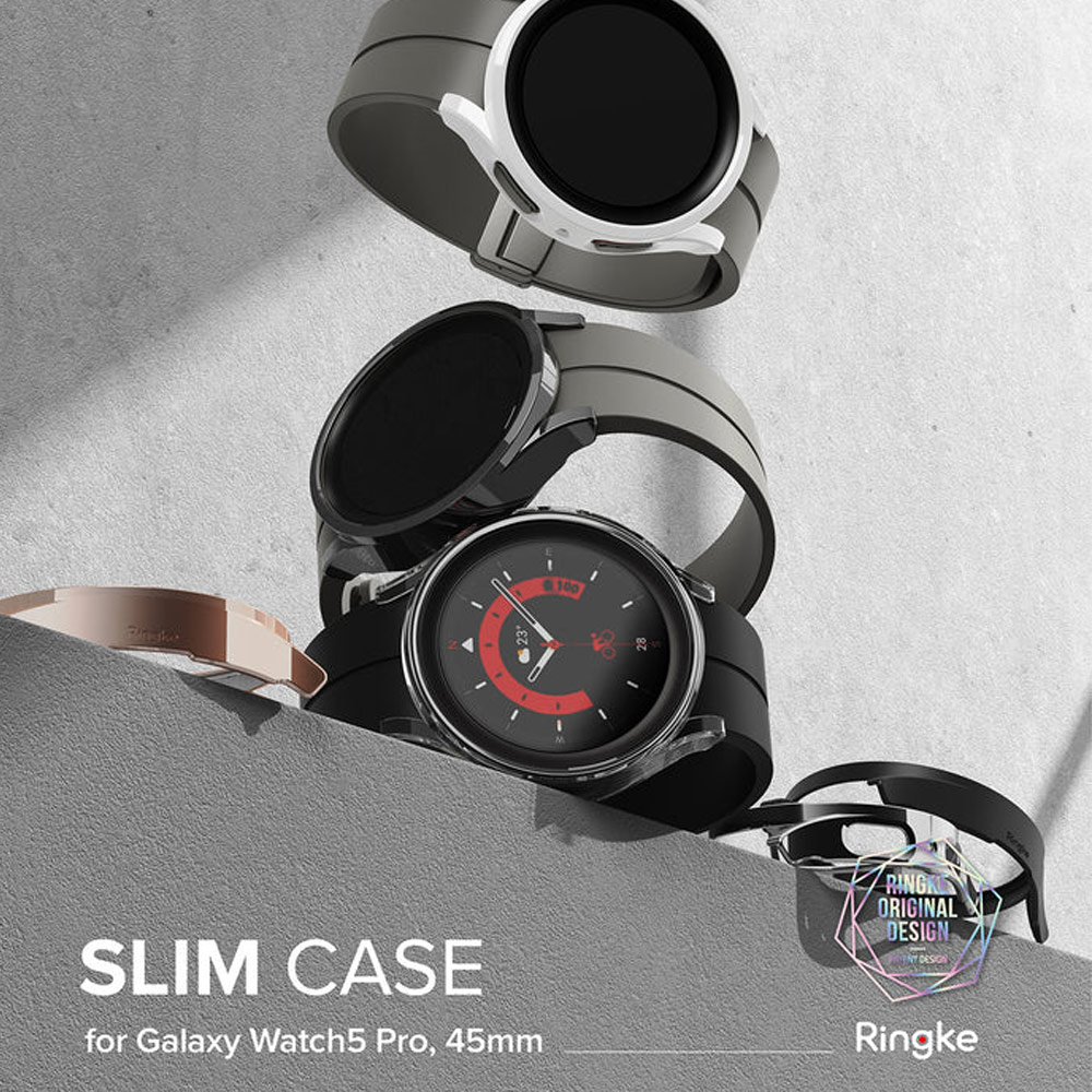 Picture of Samsung Galaxy Watch 5 Pro 45mm Case | Ringke Slim Case Durable PC Protection Case for Samsung Galaxy Watch 5 Pro Series 45mm (Chrome)