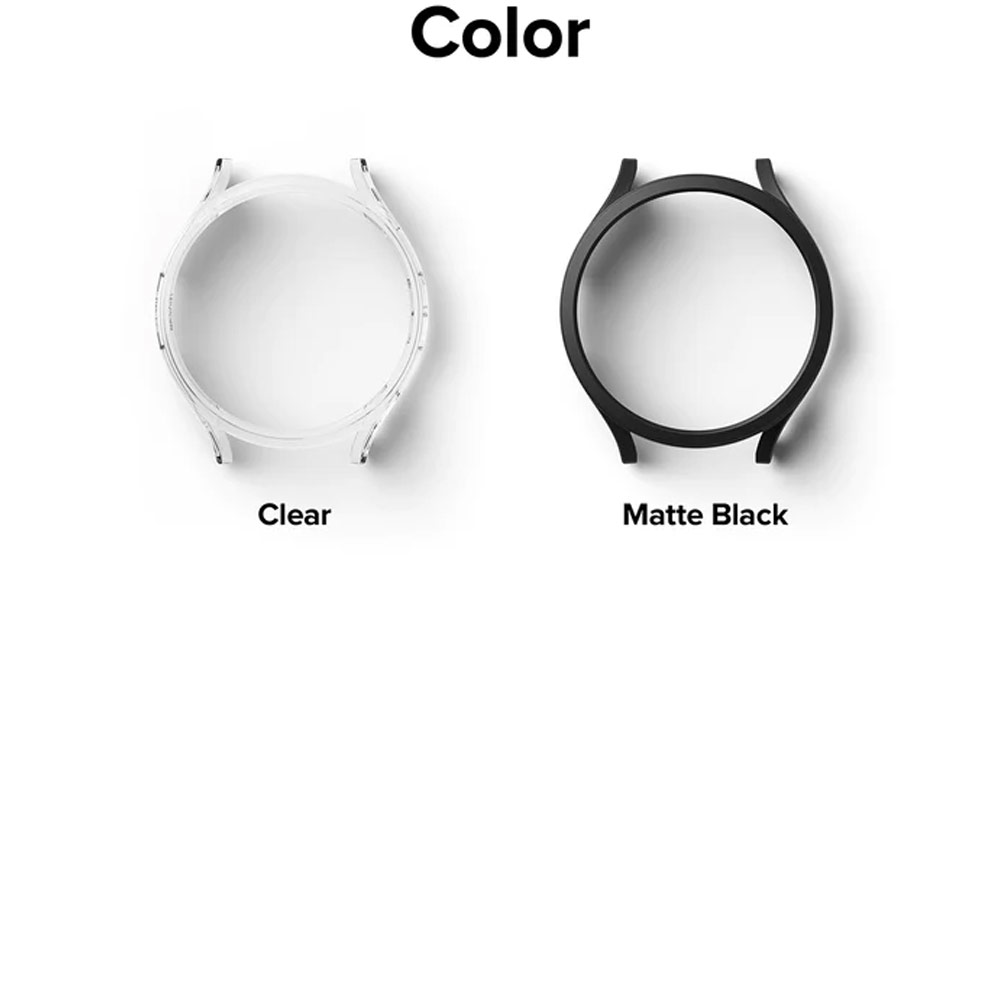 Picture of Samsung Galaxy Watch 6 44mm Case | Ringke Slim Case Durable Protection PC Case for Samsung Galaxy Watch 6 Series 44mm (Clear and Chrome)