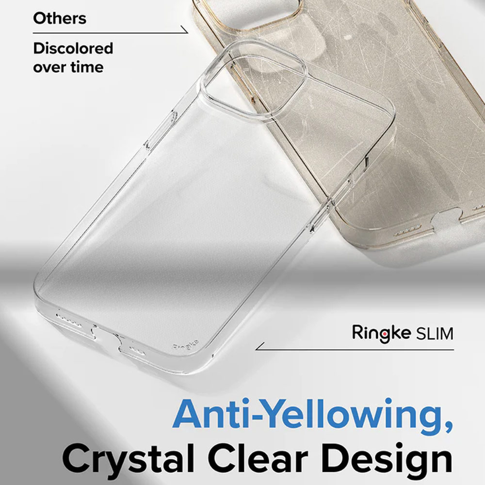 Picture of Apple iPhone 14 6.1 Case | Ringke Slim Protection Anti Yellowing Crystal Clear Case for Apple iPhone 14 6.1 (Clear)
