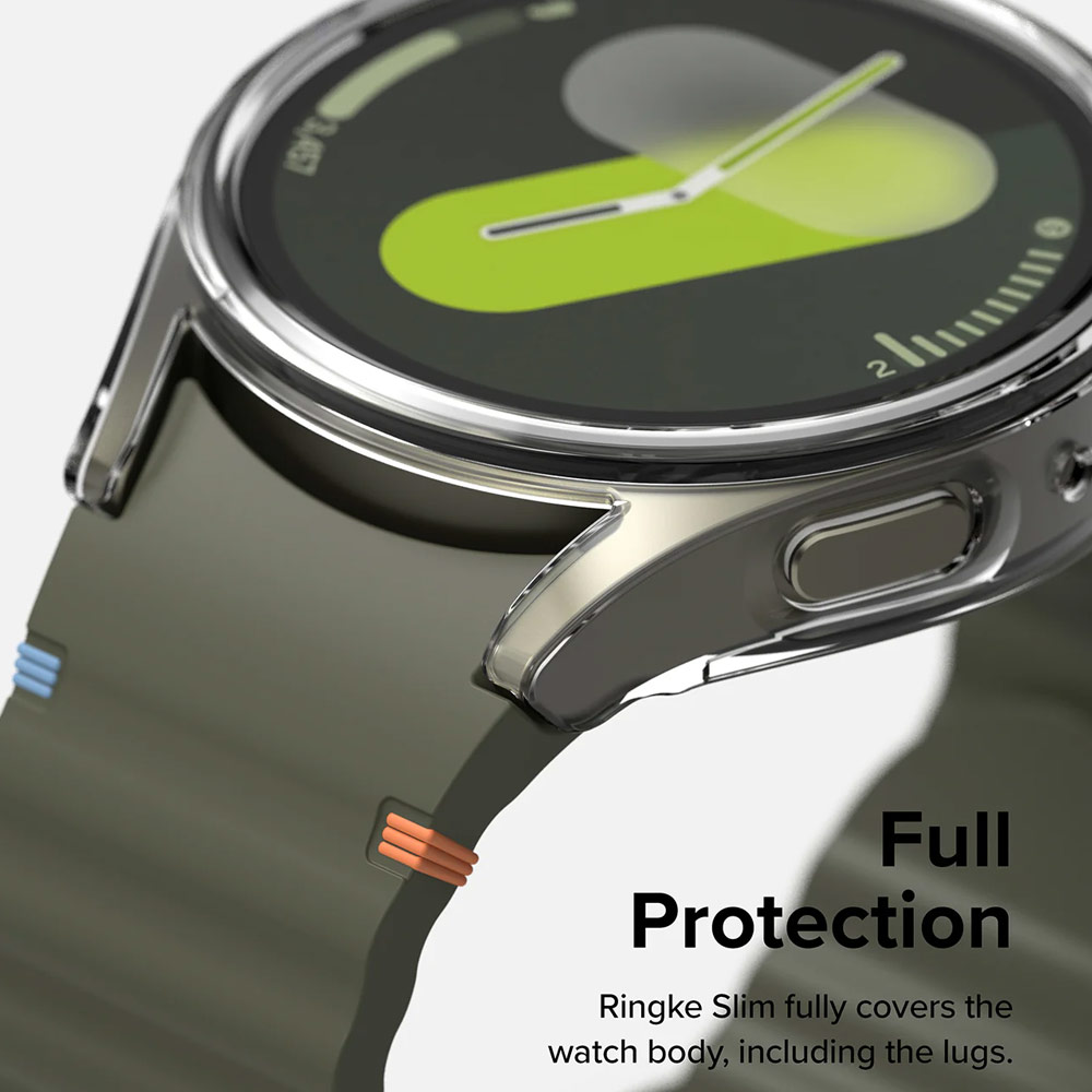 Picture of Samsung Galaxy Watch 7 40mm Case | Ringke Slim Case and Tempered Glass Screen Protector for Samsung Galaxy Watch 7 40mm ( Titanium Black)