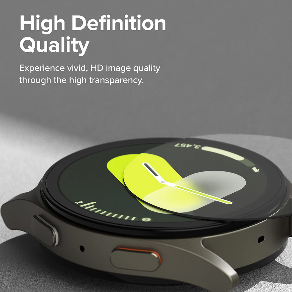 Picture of Samsung Galaxy Watch 7 40mm Case | Ringke Slim Case and Tempered Glass Screen Protector for Samsung Galaxy Watch 7 40mm ( Titanium Black)