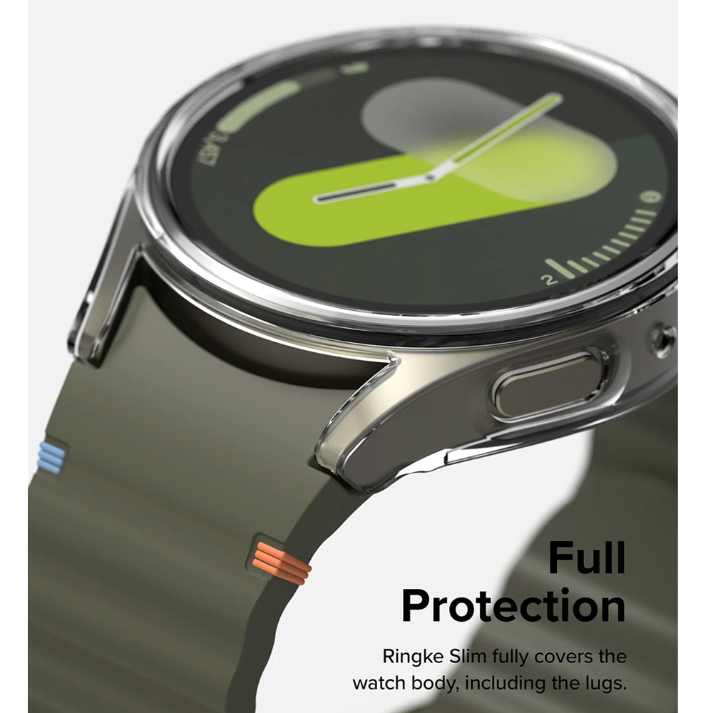 Picture of Samsung Galaxy Watch 7 44mm Case | Ringke Slim Case and Tempered Glass Screen Protector for Samsung Galaxy Watch 7 44mm (Clear)