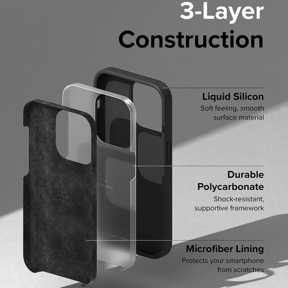 Picture of Apple iPhone 14 Pro 6.1 Case | Ringke Soft Liquid Silicone Protection Case for iPhone 14 Pro 6.1 (Stone)