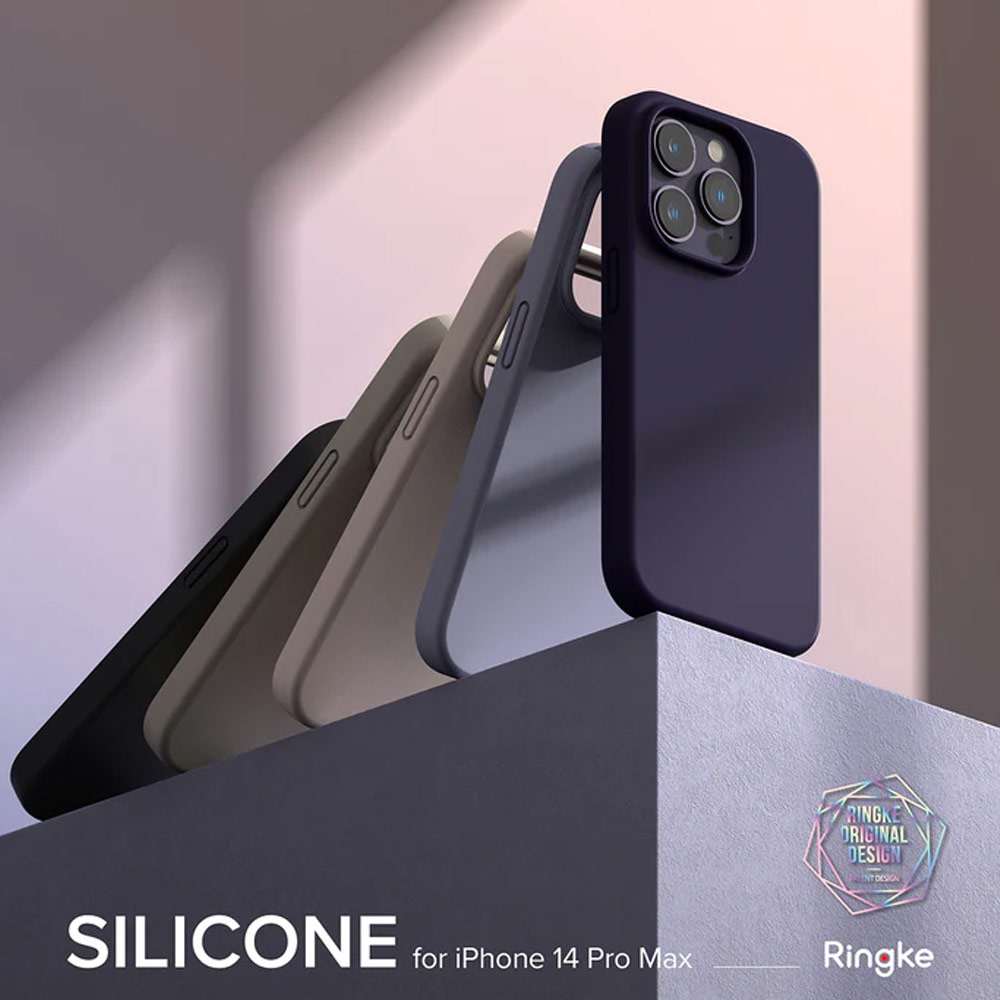 Picture of Apple iPhone 14 Pro Max 6.7 Case | Ringke Soft Liquid Silicone Protection Case for iPhone 14 Pro Max 6.7 (Stone)