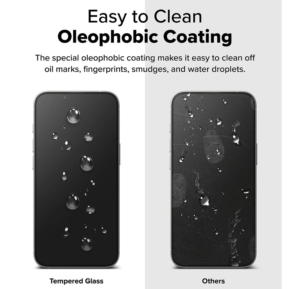 Picture of Apple iPhone 13 6.1 Screen Protector | Ringke Easy Slide Tempered Glass Screen Protector for iPhone 16e 14 13 13 Pro (Clear) 2pcs