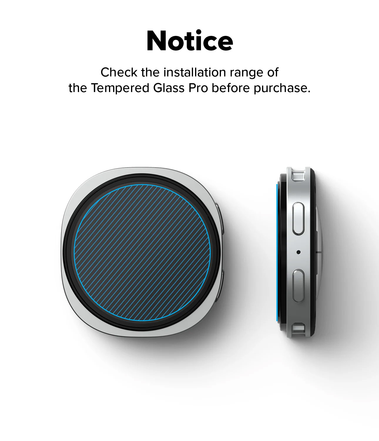 Picture of Samsung Galaxy Watch 8 44mm  | Ringke Tempered Glass Pro for Samsung Galaxy Watch 8 44mm (2pcs)