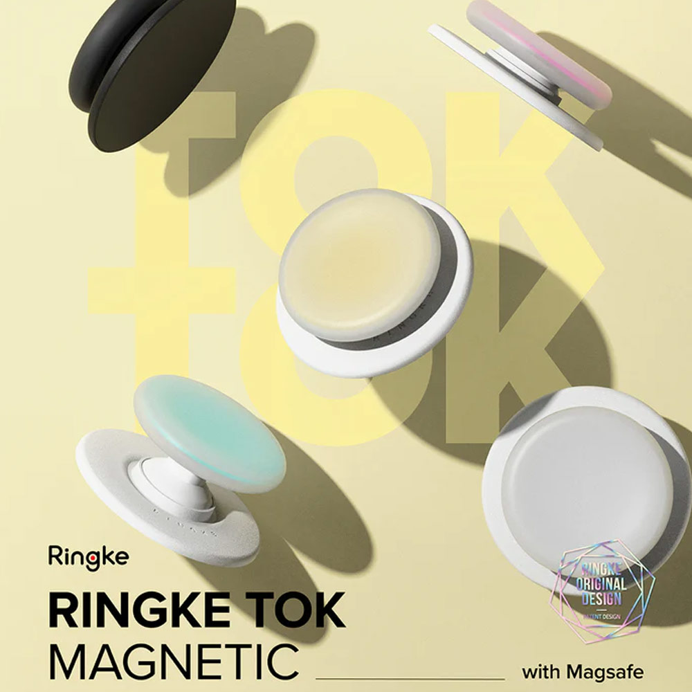 Picture of Ringke Tok Magnetic Grip Stand Holder Popsocket similar Grip Holder (Black)
