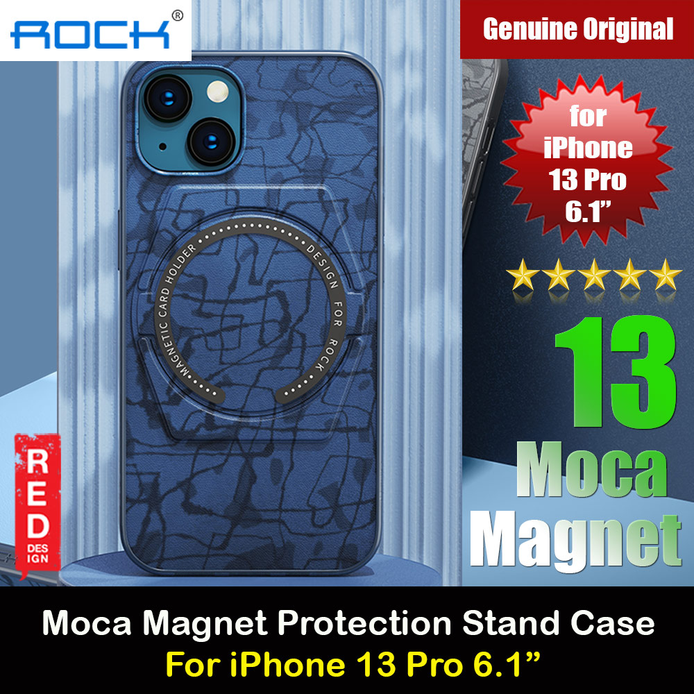 Picture of Rock Moca Strong Magnetic Stand Drop Protection Case Magsafe Compatible for iPhone 13 Pro 6.1 (Blue) Apple iPhone 13 Pro 6.1- Apple iPhone 13 Pro 6.1 Cases, Apple iPhone 13 Pro 6.1 Covers, iPad Cases and a wide selection of Apple iPhone 13 Pro 6.1 Accessories in Malaysia, Sabah, Sarawak and Singapore 