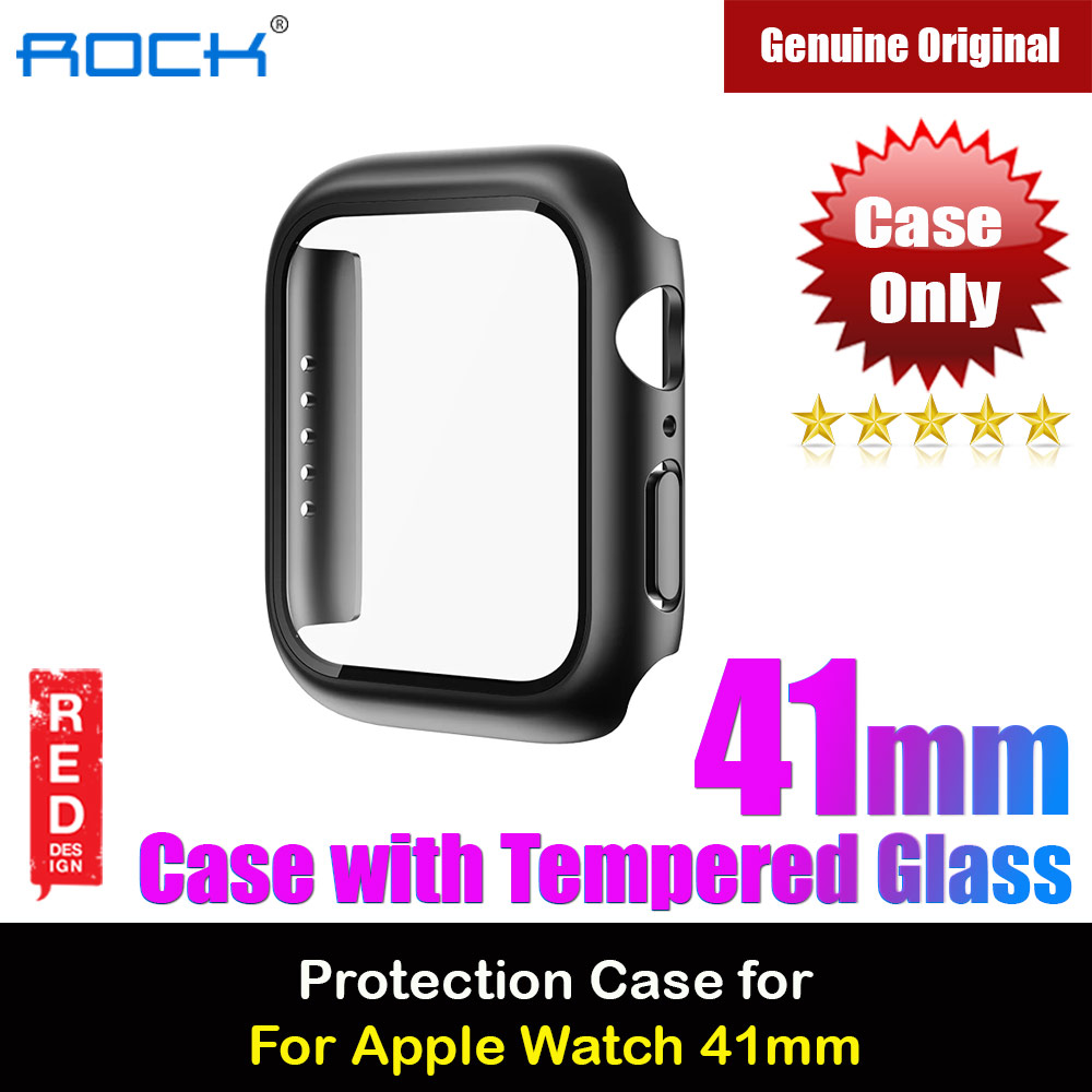 Picture of Rock Integrated Case with High Sensitivity Touch 9H Tempered Glass for Apple Watch 41mm (Black) Apple Watch 41mm- Apple Watch 41mm Cases, Apple Watch 41mm Covers, iPad Cases and a wide selection of Apple Watch 41mm Accessories in Malaysia, Sabah, Sarawak and Singapore 