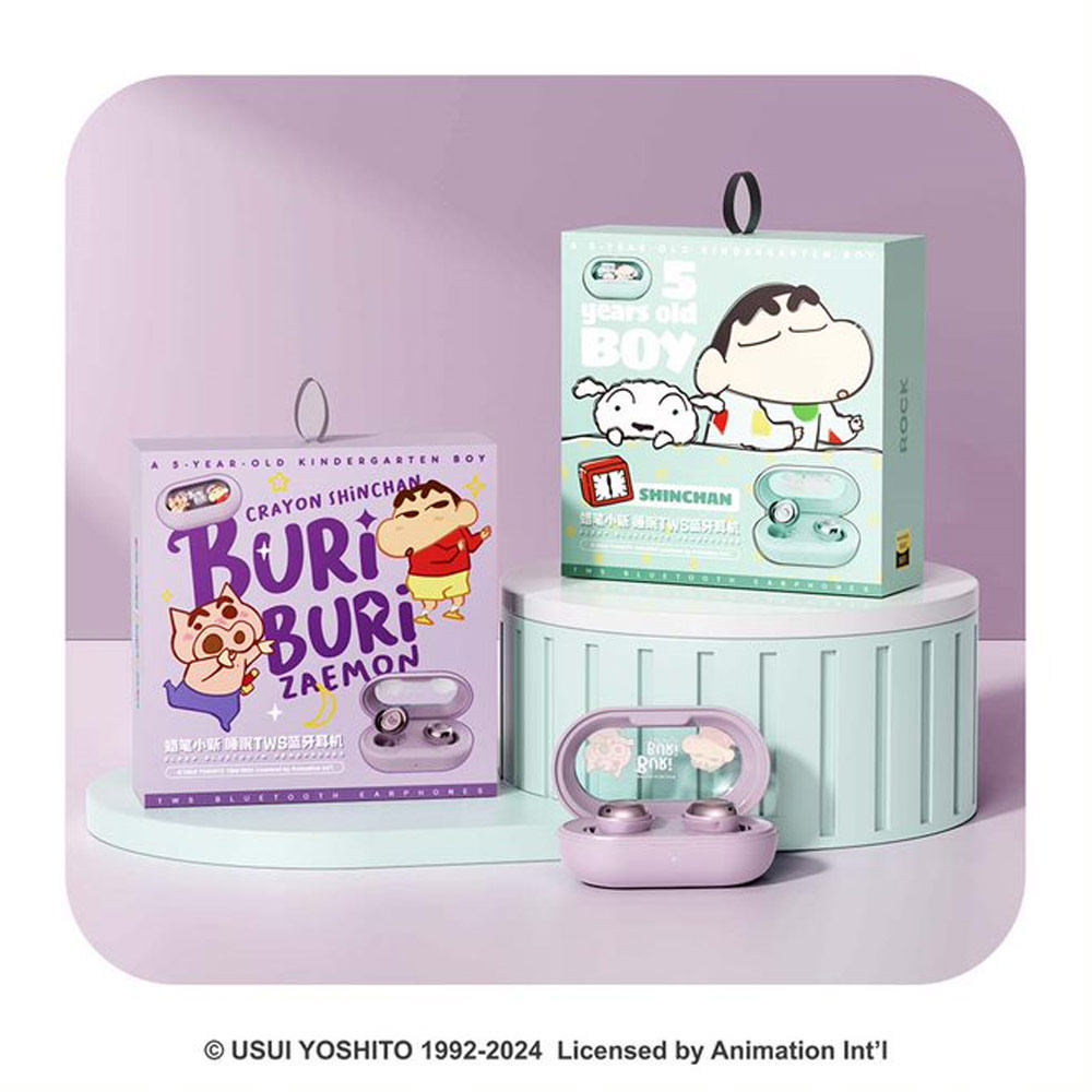 Picture of Rock EB800 TWS Bluetooth Earphones Earphone Music Call Noise Cancellation (Crayon Shin Chan Green)