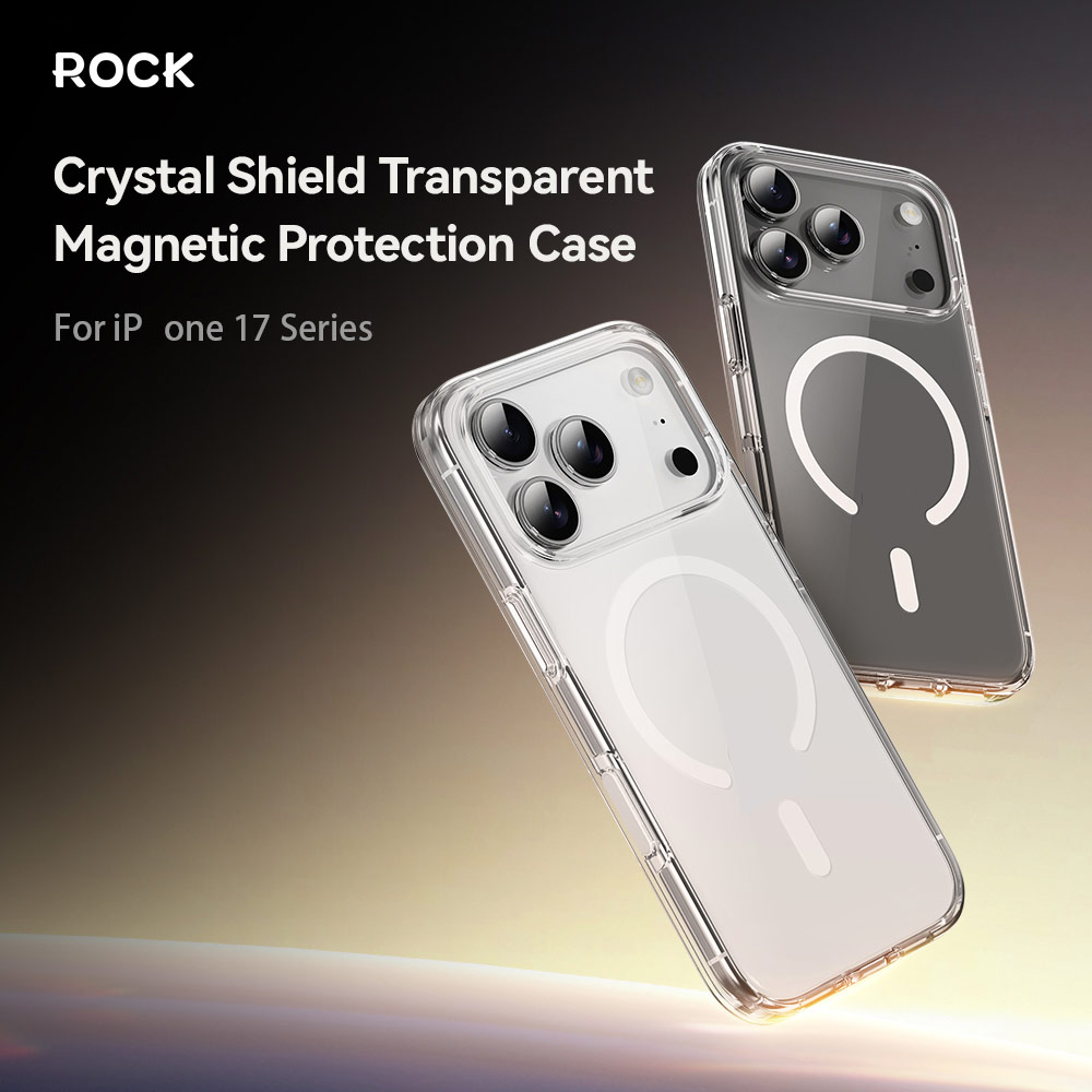 Picture of Apple iPhone 17 6.3 Case | Rock Crystal Shield Magnetic Drop Protection Case for iPhone 17 6.3 (Clear)