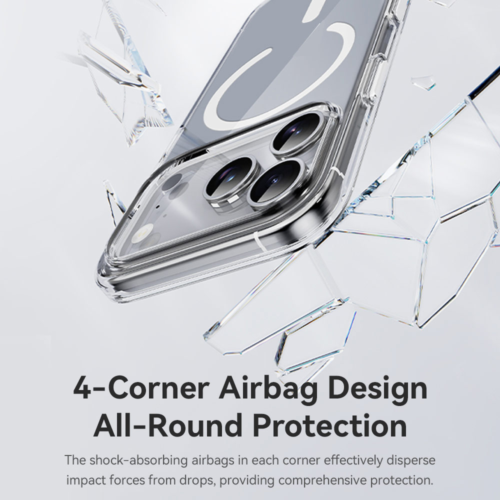 Picture of Apple iPhone 17 6.3 Case | Rock Crystal Shield Magnetic Drop Protection Case for iPhone 17 6.3 (Clear)