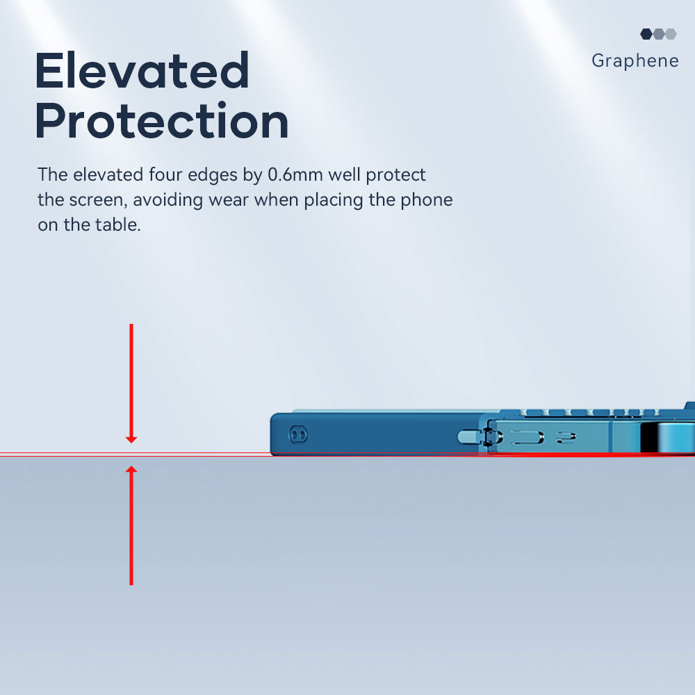 Picture of Apple iPhone 14 Pro 6.1 Case | Rock Graphene Super Heat Dissipation Drop Protection Case For Gaming Gamer for iPhone 14 Pro  6.1 (Black)