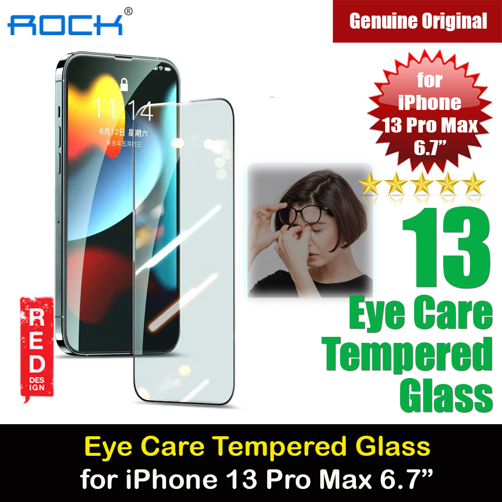 Picture of Rock Full Coverage Diamond Hardness Eye Care Anti Blue Light Tempered Glass for iPhone 13 Pro Max (Green Light Eye Care) Apple iPhone 13 Pro Max 6.7- Apple iPhone 13 Pro Max 6.7 Cases, Apple iPhone 13 Pro Max 6.7 Covers, iPad Cases and a wide selection of Apple iPhone 13 Pro Max 6.7 Accessories in Malaysia, Sabah, Sarawak and Singapore 