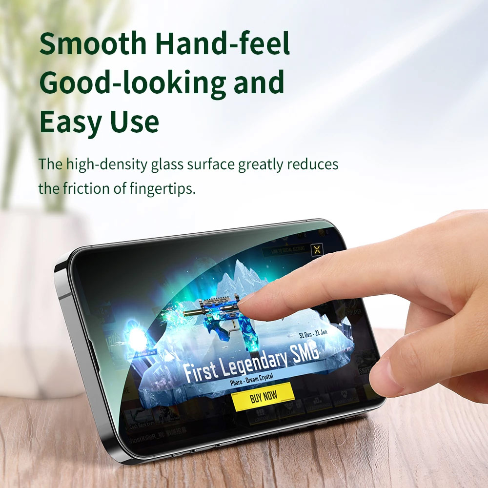 Picture of Apple iPhone 13 Pro Max 6.7  | Rock Full Coverage Diamond Hardness Eye Care Anti Blue Light Tempered Glass for iPhone 13 Pro Max (Green Light Eye Care)