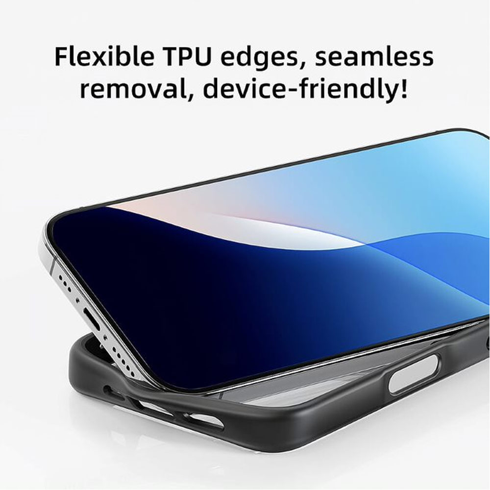 Picture of Apple iPhone 16 Pro Max 6.9 Case | Rock Guard Clear Transparent Magsafe Compatible Drop Protection Case for iPhone 16 Pro Max 6.9 (Clear Black)