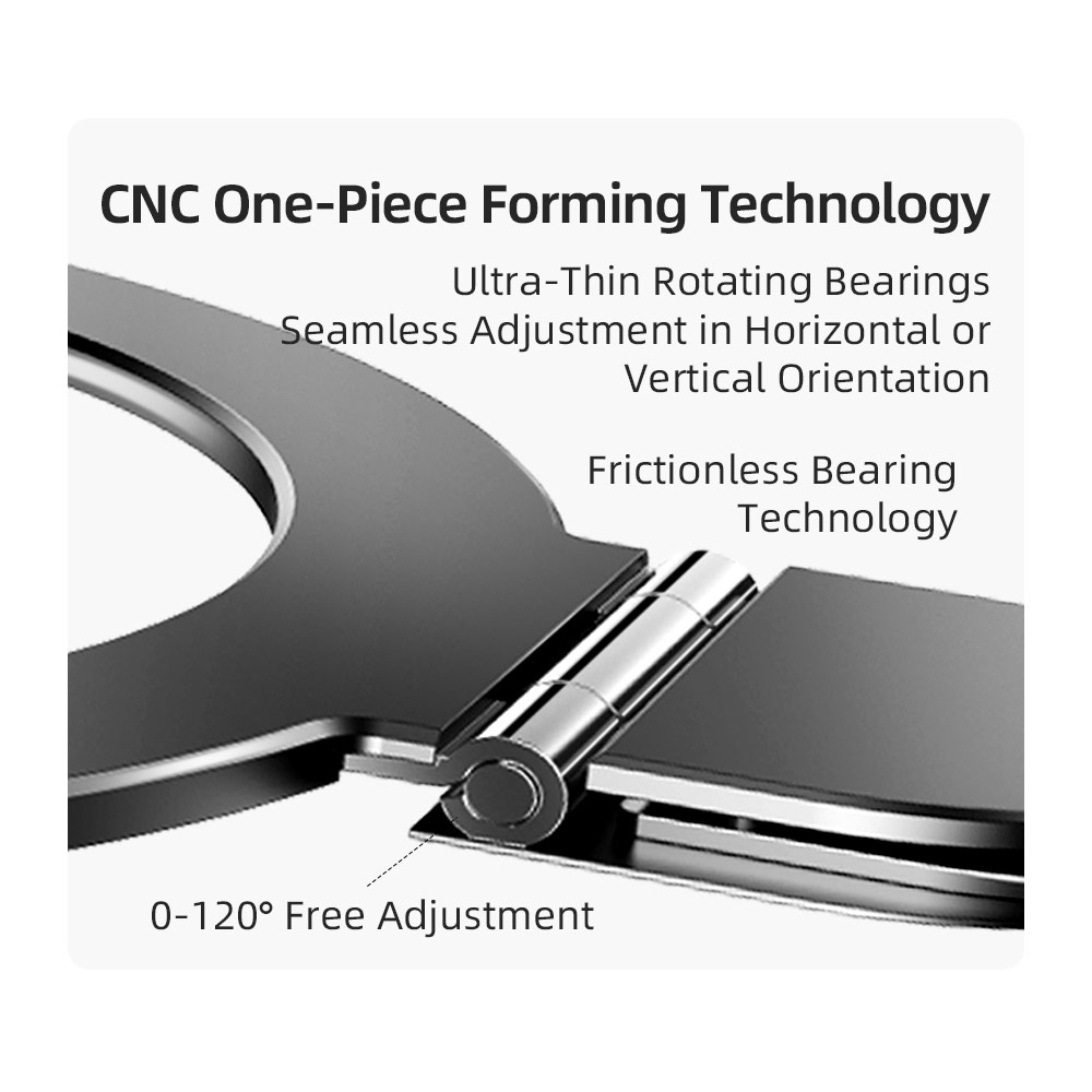 Picture of Apple iPhone 15 Pro Max 6.7 Case | Rock Guard Magnetic Foldable Ring Stand Drop Protection Case for iPhone 15 Pro Max 6.7 (Matte Titanium Blue)