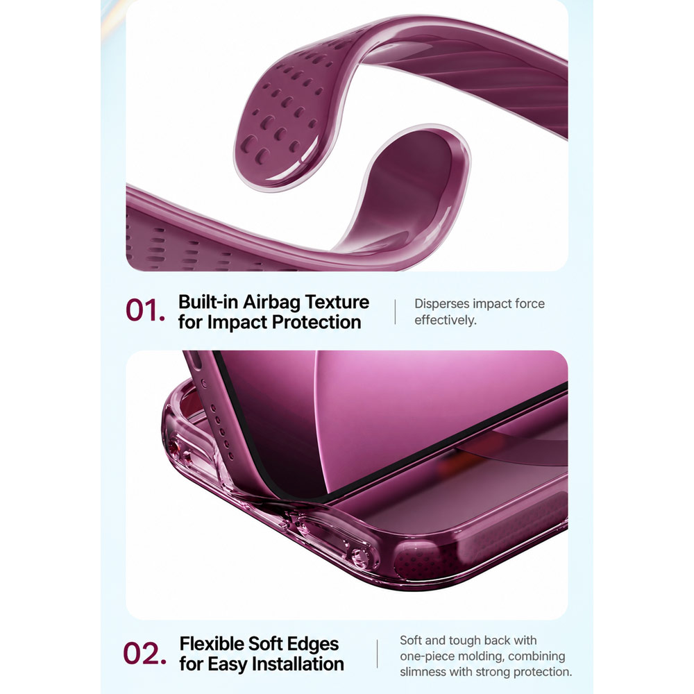 Picture of Apple iPhone 18 Pro Case | ROCK Guard Touch Rotating Series Magnetic Protection Case with Stand for iPhone 18 Pro 17 Pro (Matte Burgundy)