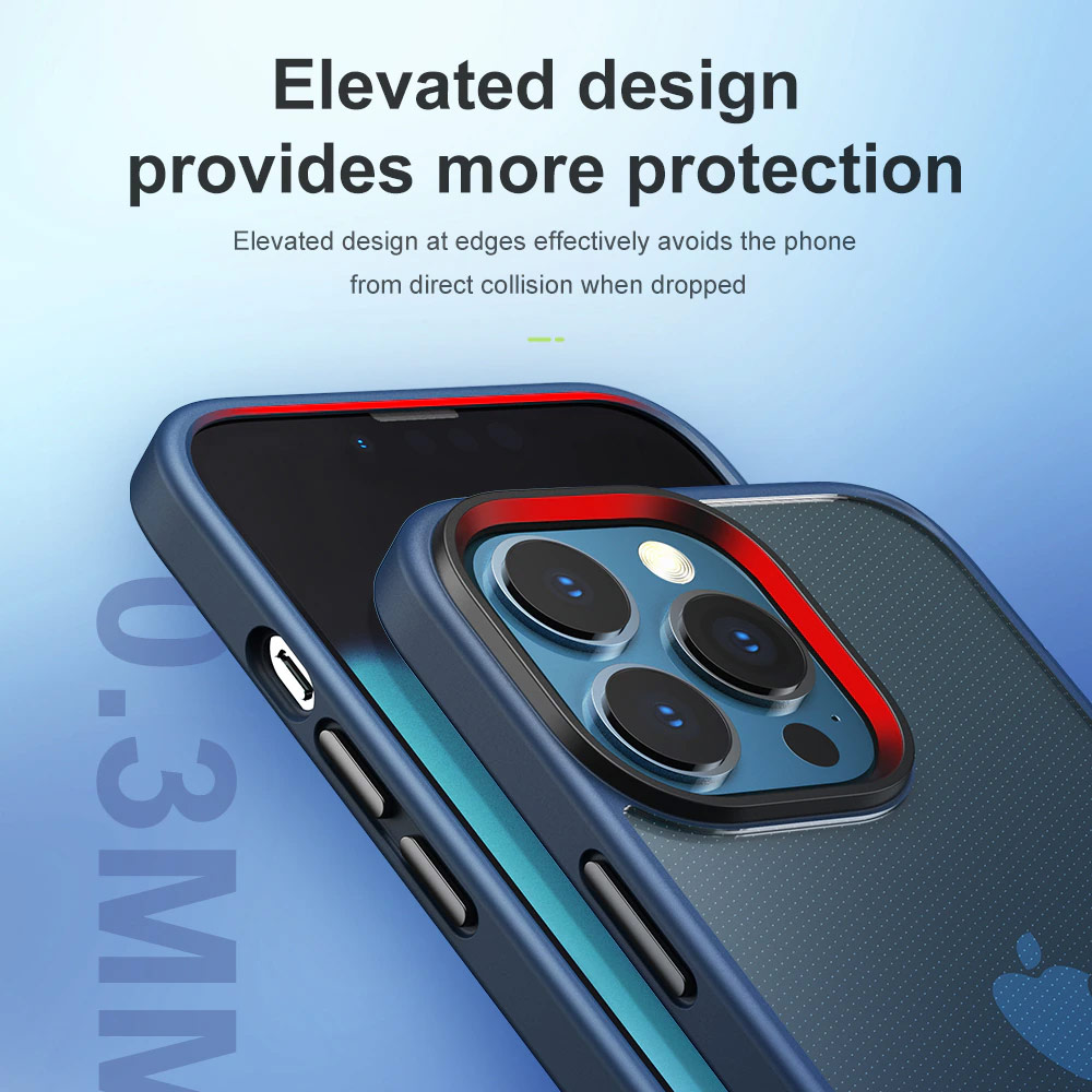 Picture of Apple iPhone 13 Pro Max 6.7 Case | Rock Guard Pro Drop Protection Case for iPhone 13 Pro Max 6.7 (Clear Blue)