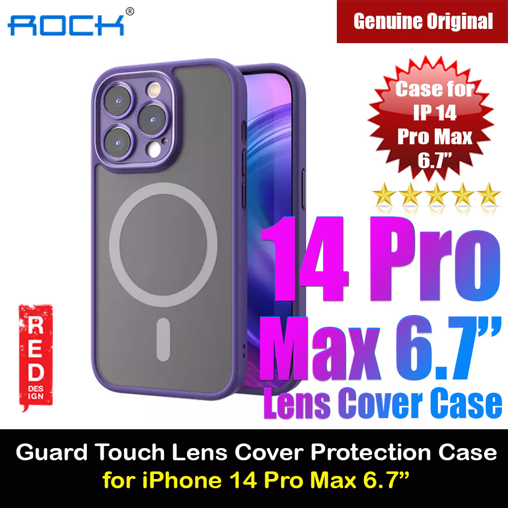 Picture of Rock Guard Touch Lens Protection Anti Finger Print Drop Protection Magsafe Compatible Case for iPhone 14 Pro Max 6.7 (Matte Purple) Apple iPhone 14 Pro Max 6.7- Apple iPhone 14 Pro Max 6.7 Cases, Apple iPhone 14 Pro Max 6.7 Covers, iPad Cases and a wide selection of Apple iPhone 14 Pro Max 6.7 Accessories in Malaysia, Sabah, Sarawak and Singapore 