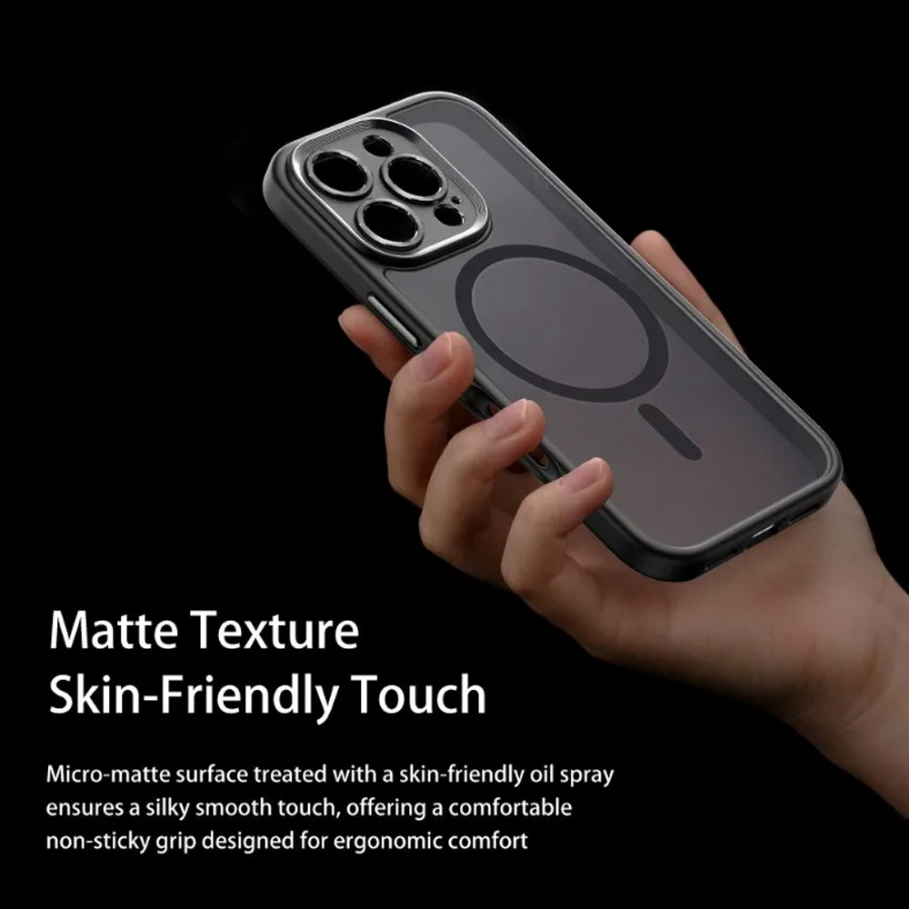 Picture of Apple iPhone 16 Pro 6.3 Case | Rock Guard Touch Lens Protection Anti Finger Print Drop Protection Magsafe Compatible Case for iPhone 16 Pro 6.3 (Matte Blue)