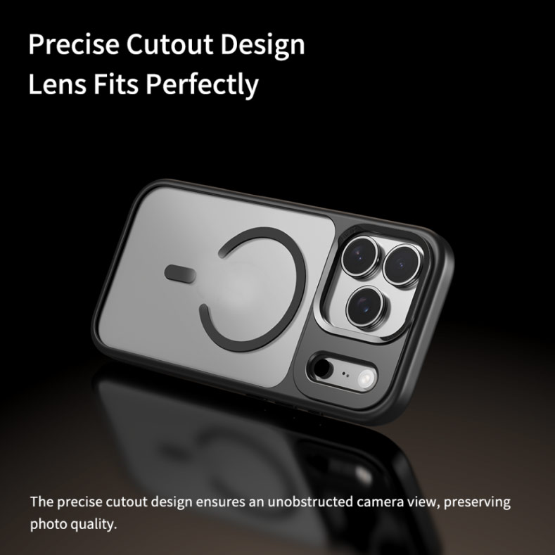 Picture of Apple iPhone 17 Pro Max 6.9 Case | Rock Guard Transparent Magnetic Anti Drop Protection Case for iPhone 17 Pro Max 6.9 (Grey)