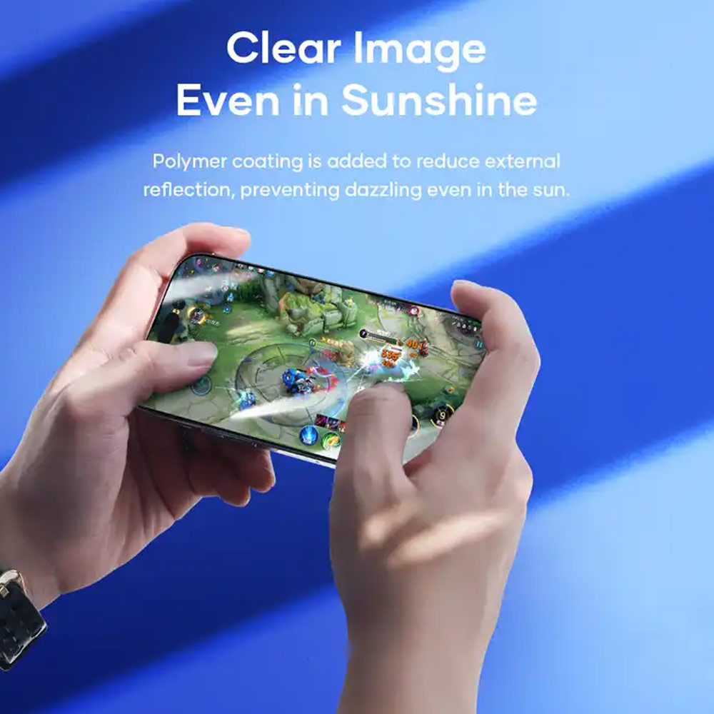 Picture of Apple iPhone 15 Pro Max 6.7  | Rock 4K HD Full Coverage Tempered Glass for iPhone 15 Pro Max 6.7 (HD Clear)