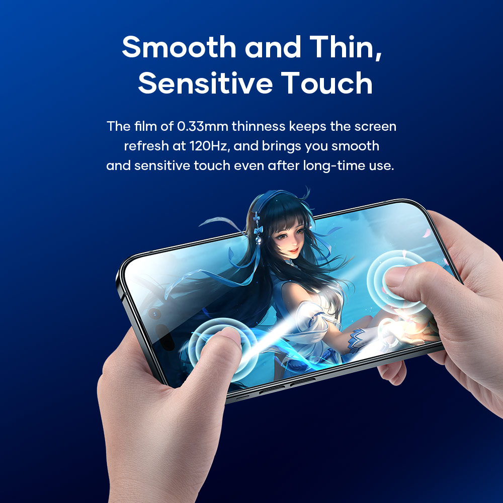 Picture of Apple iPhone 15 Pro Max 6.7  | Rock 4K HD Full Coverage Tempered Glass for iPhone 15 Pro Max 6.7 (HD Clear)