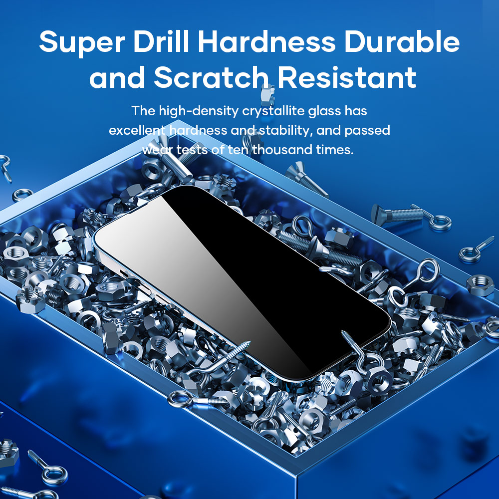 Picture of Apple iPhone 15 Pro Max 6.7  | Rock 4K HD Full Coverage Tempered Glass for iPhone 15 Pro Max 6.7 (HD Clear)