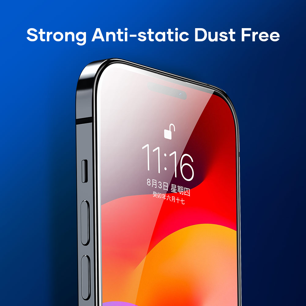 Picture of Apple iPhone 15 Pro Max 6.7  | Rock 4K HD Full Coverage Tempered Glass for iPhone 15 Pro Max 6.7 (HD Clear)