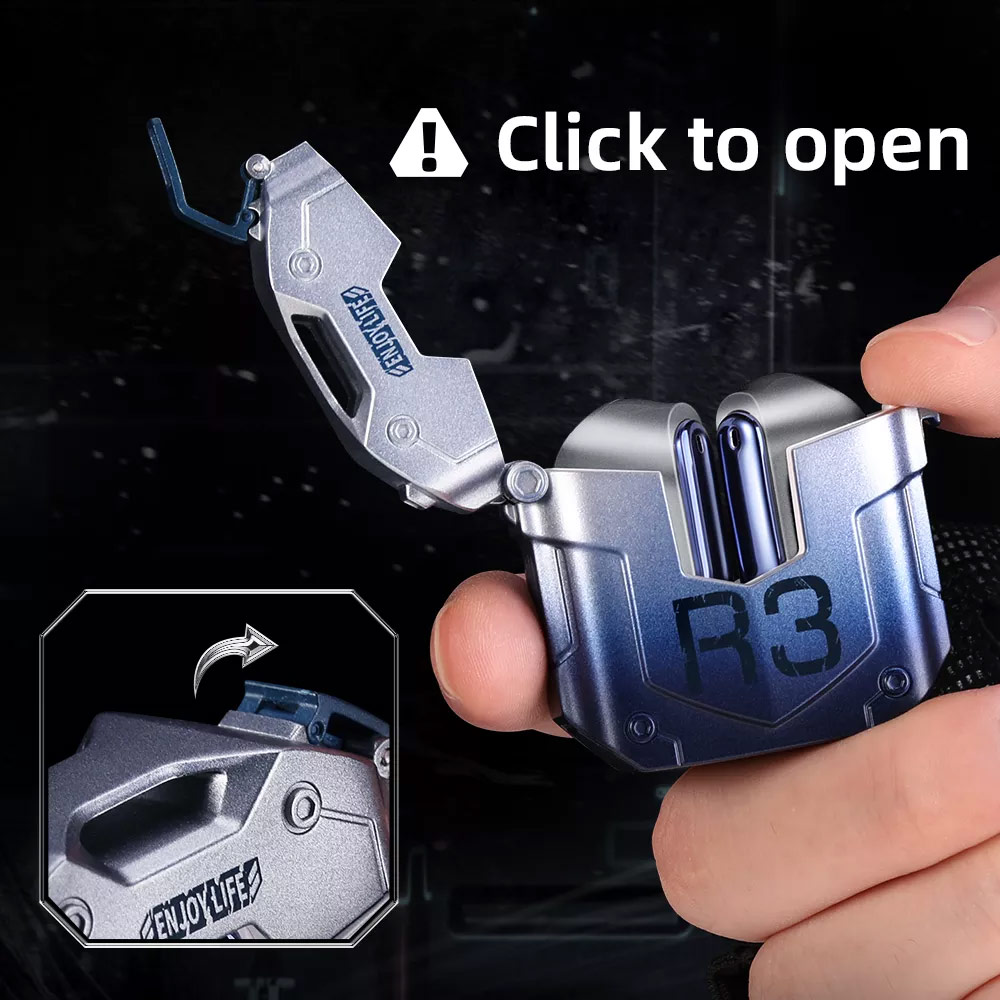 Picture of Rock R3 Steampunk Wireless TWS Bluetooth In Ear Earphone Music Call Noise Cancellation (Blue)