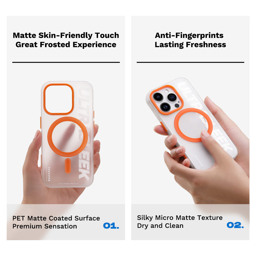 Picture of Apple iPhone 15 Pro Max 6.7 Case | Rock Inshare Artistic Young Stylish Color Magnetic Drop Protection Case for iPhone 15 Pro Max 6.7 (Orange)