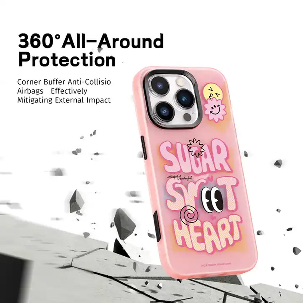 Picture of Apple iPhone 15 Pro 6.1 Case | Rock Inshare Graffiti Hiqh Quality Print Colorful Drop Protection Case for iPhone 15 Pro 6.1 (Brown)