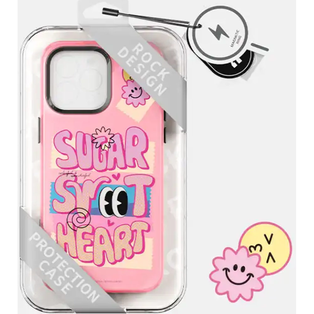 Picture of Apple iPhone 15 Pro 6.1 Case | Rock Inshare Graffiti Hiqh Quality Print Colorful Drop Protection Case for iPhone 15 Pro 6.1 (Brown)