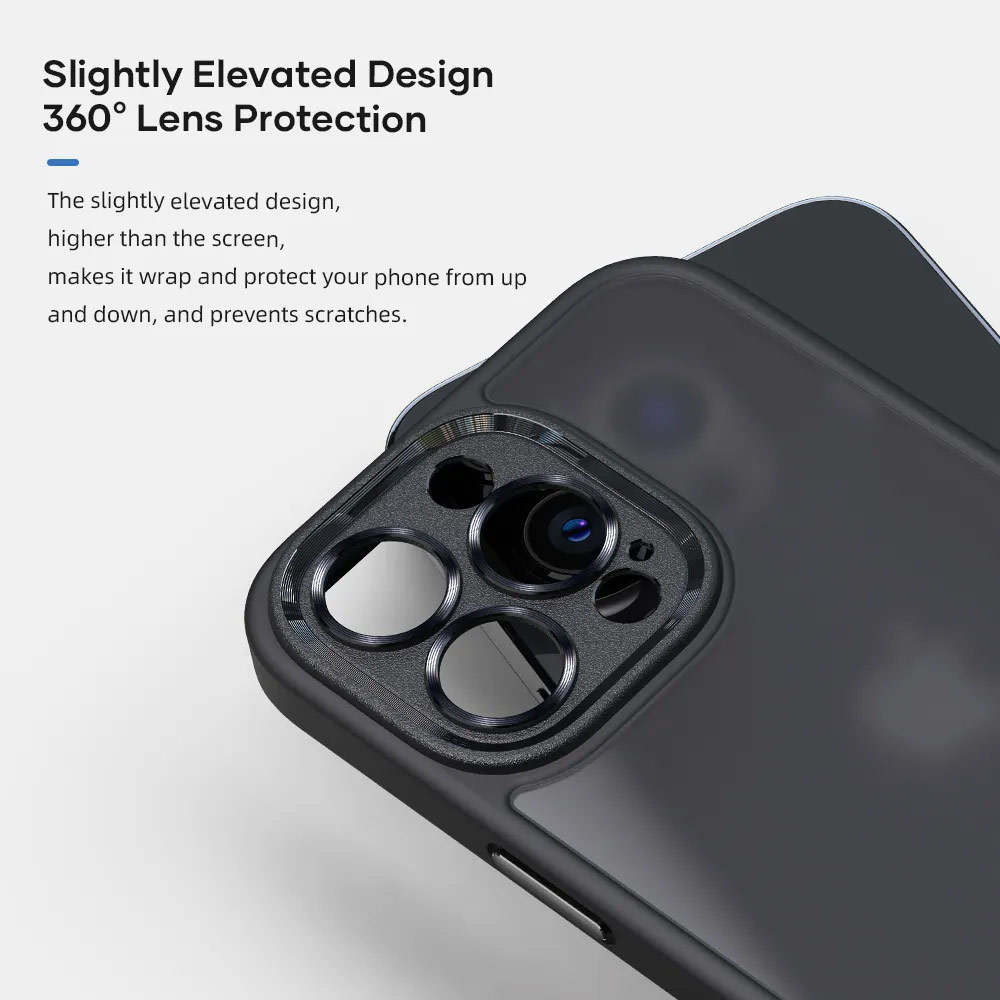 Picture of Apple iPhone 14 Pro Max 6.7 Case | Rock Guard Touch Lens Protection Anti Finger Print Drop Protection Case for iPhone 14 Pro Max 6.7 (Matte Purple)